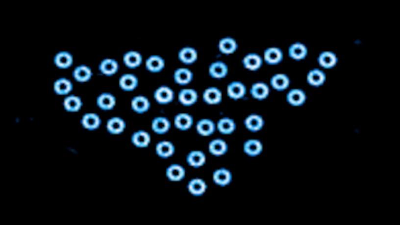 micron sphers dance together due to Quincke oscillaitons