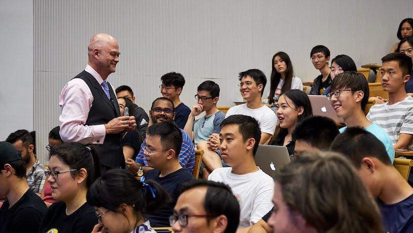 A professional development and leadership program instructor teaching Columbia Engineering master's students