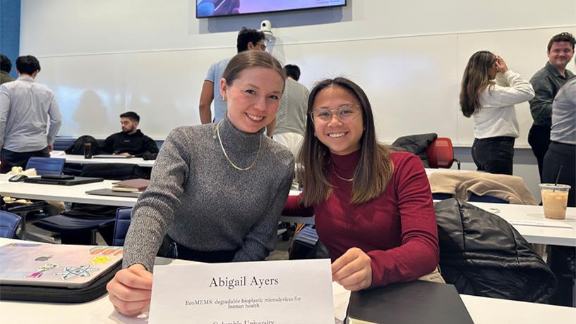  Columbia Engineering team EcoMEMS and members Abigail Ayers